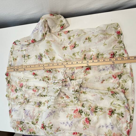 Ralph Lauren Denim & Supply Womens Gauze Floral Top Size M Cotton Cottagecore - Picture 8 of 10